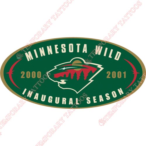 Minnesota Wild Customize Temporary Tattoos Stickers NO.198